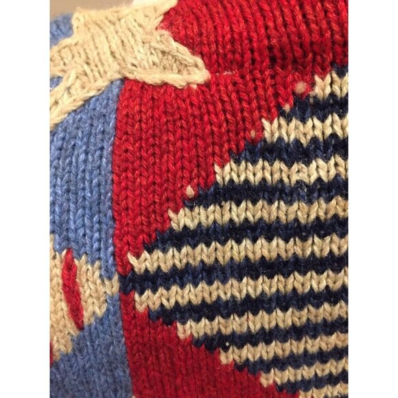 Design Options Philip Jane Gordon Sweater L Cardigan Stars Stripe Patriotic (HH8 - Picture 9 of 12